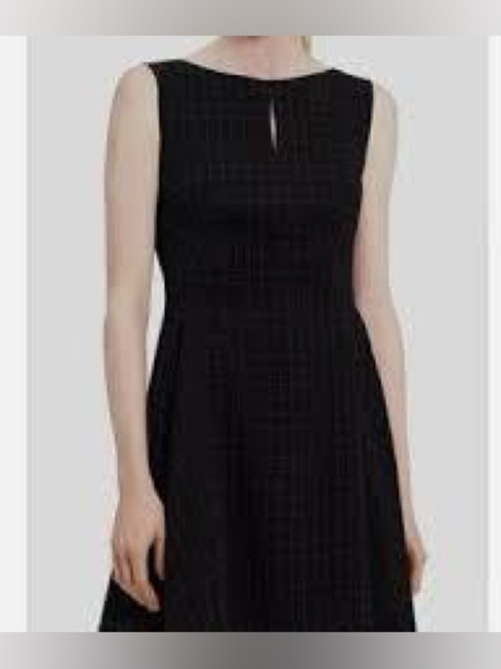 $395 THEORY, the Check print split neck dress!